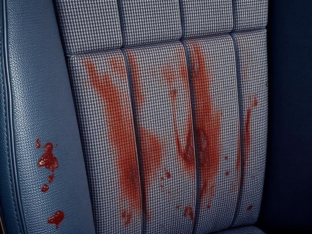 Bekleding dieptereiniging bij Tausch Car Cleaning: situatie voor de behandeling